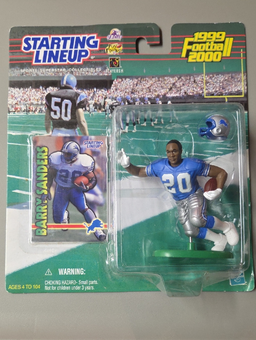 Starting Lineup Barry Sanders Detroit Lions Figure - Blue/Silver